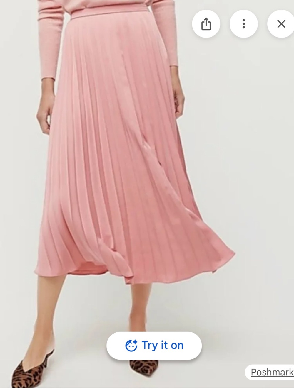 J.Crew Pleated Midi Skirt in Dusty Rose